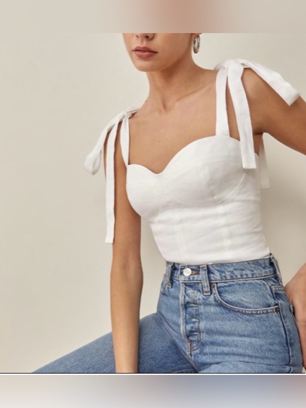 Reformation Jaxon Linen Top